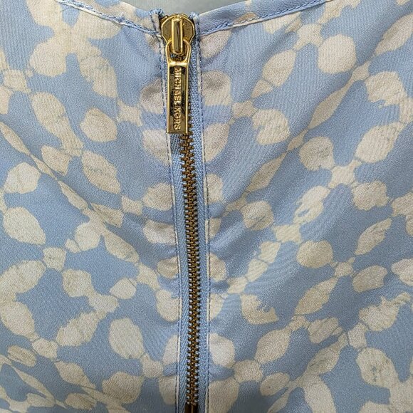 Michael Kors Blue & White Sleeveless Tank Blouse XL | Print Top - Picture 13 of 16